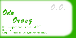 odo orosz business card